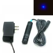 Adjustable focus 450nm 100mW blue dot laser module laser beam with 5V Adapter