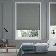 [Tuiss] Blinds Online Australia | Express Blockout Honeycomb Blind - Any Size 60-240cm W x 100-250cm H, Made to Order, 2 Colour Choices (Slate Grey, 210cm x 150cm)