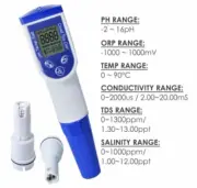 pH EC TDS Salinity mV ORP Temp 6 in 1 Meter Water Tester Waterproof IP57