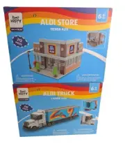 Bee Happy Aldi Semi Truck & Store 212 Pieces Building Block Sets New/Sealed