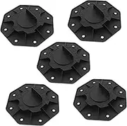 QUMIIRITY Adjustable Post Supports for Deck 5pcs Kit Base Panel Ideal for Patio Roof Riser Deck Support Tripod
