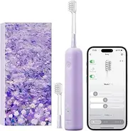 Laifen Wave Special Electric Toothbrush, New 2025 Version Oscillation & Vibration Sonic Electric Toothbrush for Adults with App, 2 Brush Heads, IP68 Waterproof Travel-Friendly (Misty Lavender)