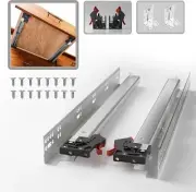 1 Pair Undermount Soft Close Drawer Slides 9 12 15 18 21 24 Inch 80 Lb Load Cap