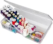 ArtBin 7003AB Sew-Lutions Sewing Supply Storage System with Lift-Out Thread Spool Tray, [1] Plastic Storage Case, Clear
