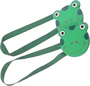 EXQUIMEUBLE 2pcs Cute Cartoon Frog Curtain Tiebacks No Drill Installation Drape Holders for Bedroom Decor Adorable Design for Nursery Enhancement
