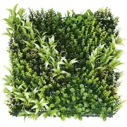 20 in Artificial Faux Leaf 13 Mix Fence Panel Screen Wall Home Decor Grass Mat