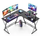 Mr IRONSTONE L-shaped Desk 50.8 Computer Corner Home Writing Workstation - Black