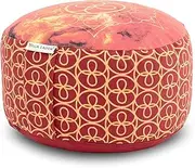 Yoga Laden Meditation Cushion Yoga Cushion Chakra Style 15 cm - Yoga Cushion Floor Cushion Cover Washable - Yoga Seat Cushion with Organic Buckwheat Hull Filling