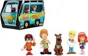 Jada Toys Scooby Doo Mystery Machine with Scooby Doo Gang Figures 5-Pieces, 2.5-inch Height