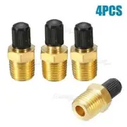 4x 1/4 NPT MPT Brass Air Compressor Tank Fill-Valve Schrader-Adapter Fitting