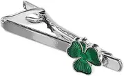 [JEWEDECO] Tie Clip Ties for Men Shamrock Pins Suit Accessories Men Patricks Day Accessories Alloy