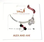 Minnie Glitter Ear Hat Disney Park Alex & Ani Bracelet Headband Mickey Black/Red