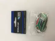 RUGBY WORLD CUP 2011 SOUTH AFRICA FLAG SILVER ROUND KEYRING KEY RING