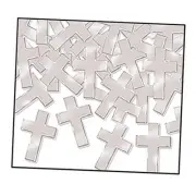 Fanci-Fetti Crosses (silver) Party Accessory (1 count) (1 Oz/Pkg) Silver