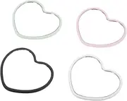 Baluue Travel Makeup Bag Small Mirror 4pcs Heart Shaped Handheld Mirrors Portable Mini Mirror for Purse for Cosmetics
