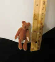 Miniature Tiny Teddy Bear 3" jointed By Thumbkin Treasures NEW! #962 NOS