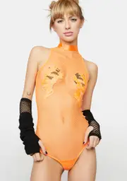 [Club Exx] Juicy Bad Luck Dragon Fishnet Bodysuit