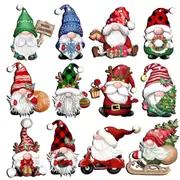 24Pcs Wooden Christmas Tree Ornaments Xmas Tree Hanging Ornament Decorations
