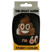 Oh Shit I'm 60 Novelty Can Cooler Stubby Holder
