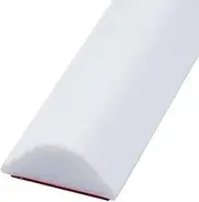 Shower Threshold Water Dam, Silicone Collapsible Bendable Cuttable Shower Barrier, Anti Slip Self Adhesive Dry and Wet Separation Bathroom Water Stopper for Hotel Home (Type B White, 1m)