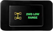 12V 3A ON-OFF Horizontal Push button Switch 2WD LOW RANGE for Nissan PATROL GQ (1987~1997) GU Series 1 (1997~2001) AMBER GREEN