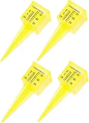 BESPORTBLE 4pcs Plastic Rain Gauge Accurate Rainfall Measuring Cup for Garden Yard & Landscape Essential Garden Accessories for Water Measurement