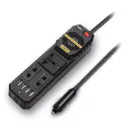200W Car 4 Port USB 12V DC to AC 220V Vehicle Power Inverter Adapter Converter