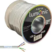 Lumonic 100 m Network Cable CAT 5e F/UTP I CAT5e Cable, Gigabit LAN Cable, Ethernet Cable I Flexible Connecting Cable Shielded, for Indoor Use up to