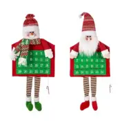 Santa Clause/Snowman Countdown Calendar Lovely Christmas Decor for Wall Home