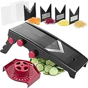 Mueller Austria V-Pro 5 Blade Adjustable Mandoline Slicer ? White/Grey