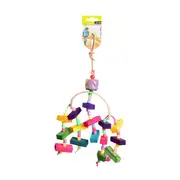 Watson & Williams Arch With Wooden Blocks & Beads Bird Toy L