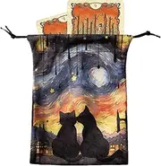 Bags Pouch for Tarot Cards | 13x18cm Drawstring Dice Holder Storage | Deck Protective Case, Jewelry Carrying Pouch for Tarot Enthusiasts Hand