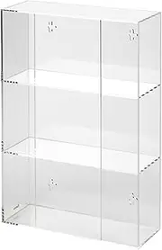 Wall Mounted Acrylic Glove Box Holder Dispenser, 3 Box Capacity, Easy Box Swap, for Use in Food Service, Healthcare, Hospitals, Restaurants, 10.3" x 3.8" x 16", Clear