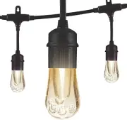 Enbrighten 35626 12 ft. Outdoor/Indoor LED String Lights, Acrylic Edison Bulbs