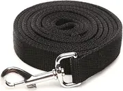 TAIDA Strong Durable Nylon Dog Leash with 2-Layer, 6 Feet Long, 1 Inch Wide for Medium Large Dogs (Black)