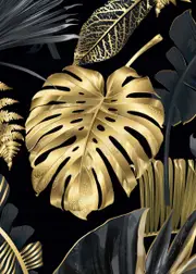 [Namly Design] Poster - Monstera Leaf / Gold