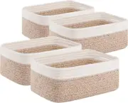 4 Pack Storage Baskets for Organizing, Small Bins for Shelves, Cute Decorative,