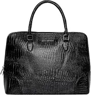 [Lino Perros] Women Laptop Shoulder Bag, BLACKCROCO, L