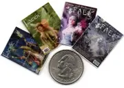 4 Miniature OPENING Fairie / Fairy / Faerie MAGAZINES Dollhouse 1:12 scale