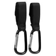 Stroller Hooks for Hanging to Organize Your Day Out - Black 2 Pack