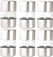 6 Pcs Set Stainless Steel Pepper Salt Mill Manual Pepper Grinder Salt and Pepper Mills for Camping Travel Cooking