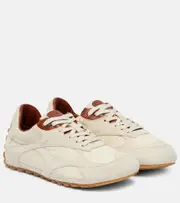 [Bottega Veneta] Bottega Veneta Orbit Flash suede-trimmed sneakers AU 8 beige