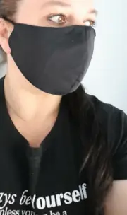 3pc Breathable Face Mask Reusable Washable Face Mask Cloth Black Light weight