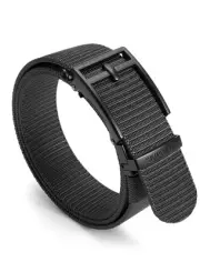 Men's Ratchet Tactical Belt, Nylon Web Work Belts with Automatic Slide Buckle...