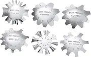 Mikinona Metal Manicure Mold Tools Nail Art Stencils Set 6pcs French Nail Stencil Plates for Salon Home Use