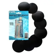 8x Black 2" Round Patch+Vinyl Repair Kit for Inflatables Boat Raft Kayak Air Bed