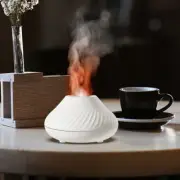 Cute Volcano Fire Flame Diffuser Humidifier Aromatherapy Essential Oil USB White