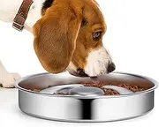 Feziwurs Slow Feeder Dog Bowls Large Breed - Stainless Steel Anti Gulping Bloat Stop Dog Slow Food Feeding Pet Bowl | Non-slip Slow Water Feeder, Dog Dish for Dog, Fast Eater, Slow down Eating
