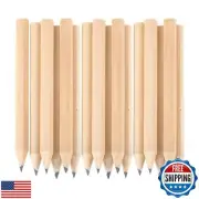 Toddmomy 50pcs Golf Pencils, Natural Wooden Half Pencils Mini Pencils Short S