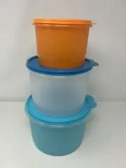 TUPPERWARE RETRO CLASSIC 3 PC STACKING CANISTER SET New